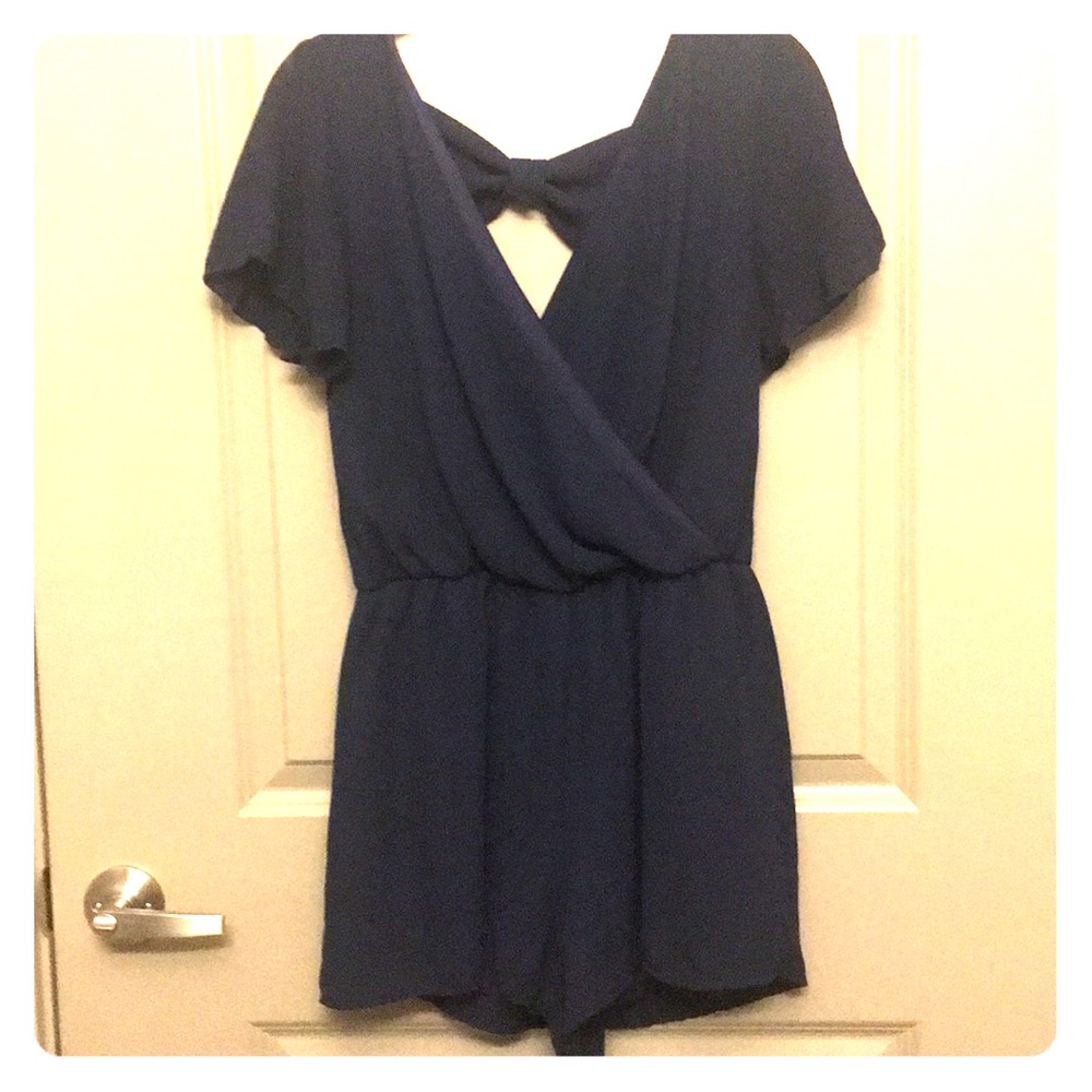Navy blue romper